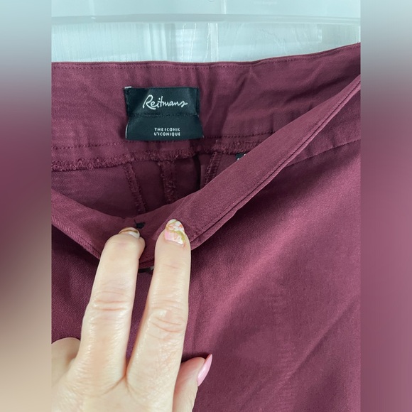 2/$15 Burgundy Pull on Pants Size 8 - Picture 3 of 4